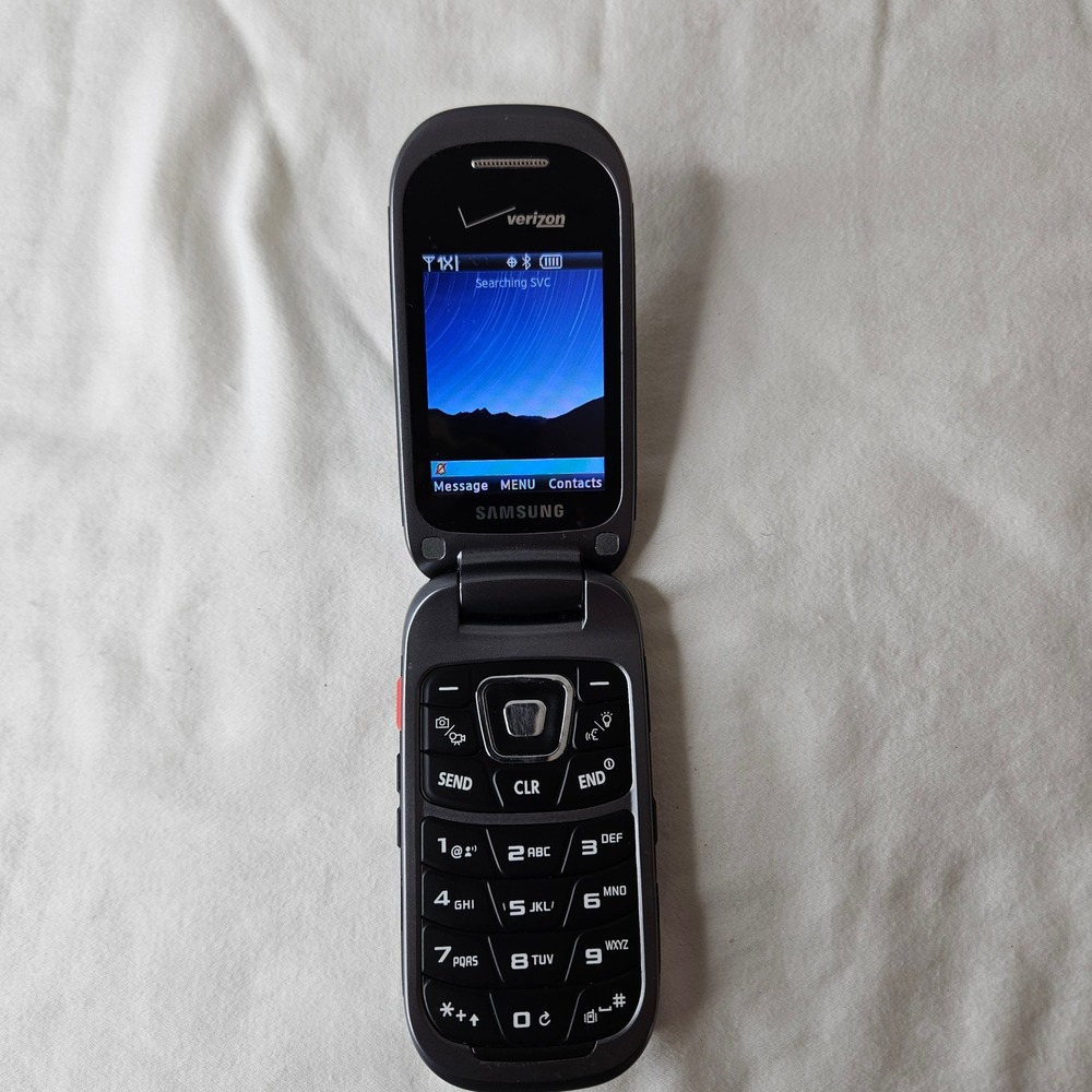 Samsung Convoy 2‎ SCH-U660 Verizon Rugged Flip Phone Gray Black Dual Screen